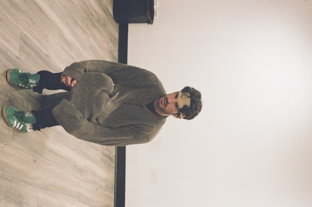 Rehearsal: crouching figure on the floor